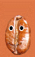 Gif-Animation springende Kaffeebohne
